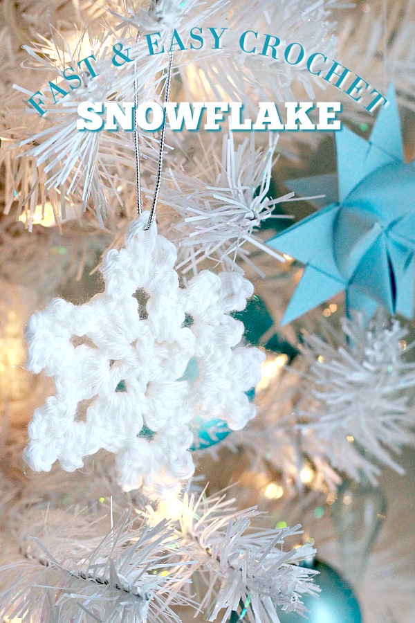 Pretty crochet snowflake is intricate and yet easy to make. Use as an ornament, gift embellishment or window decoration. Great video how-to.