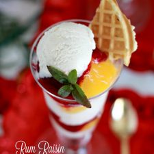 Rum Raisin Cranberry Parfait