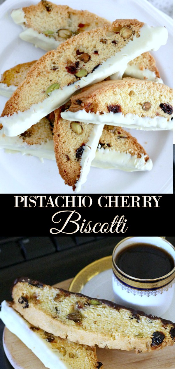 There's nothing better than a crunchy biscotti with your favorite beverage and Pistachio Cherry Biscotti is a perfect treat. You'll love this easy recipe!