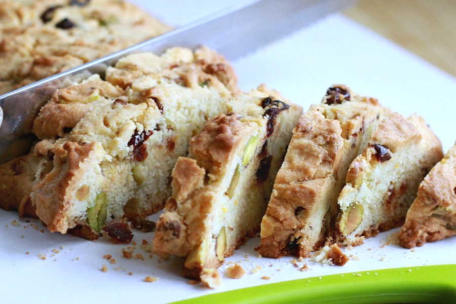 There's nothing better than a crunchy biscotti with your favorite beverage and Pistachio Cherry Biscotti is a perfect treat. You'll love this easy recipe!