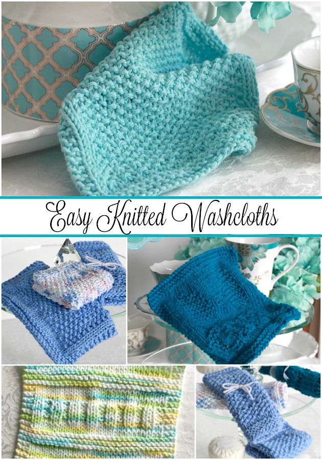 Thick, soft and durable, pretty knitted washcloths & cool Doctor Who washcloths are quick and easy to make. Free patterns for sweet gifts.