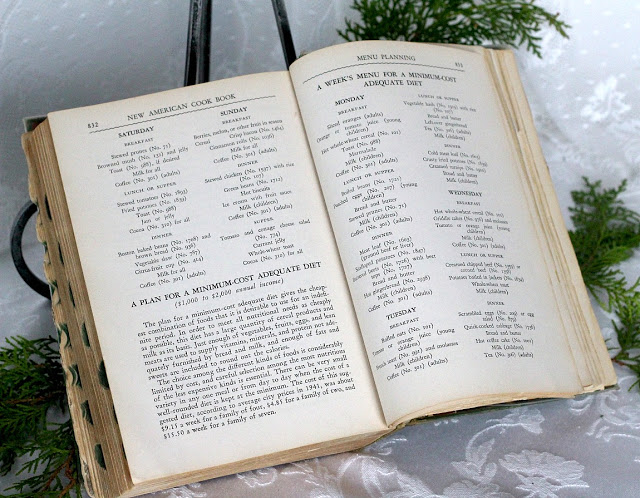 Recipe for Cottage Cheese Pie from grandmother's vintage cookbook, The New American Cook Book with over 4000 recipes, menu planning and entertaining tips. 