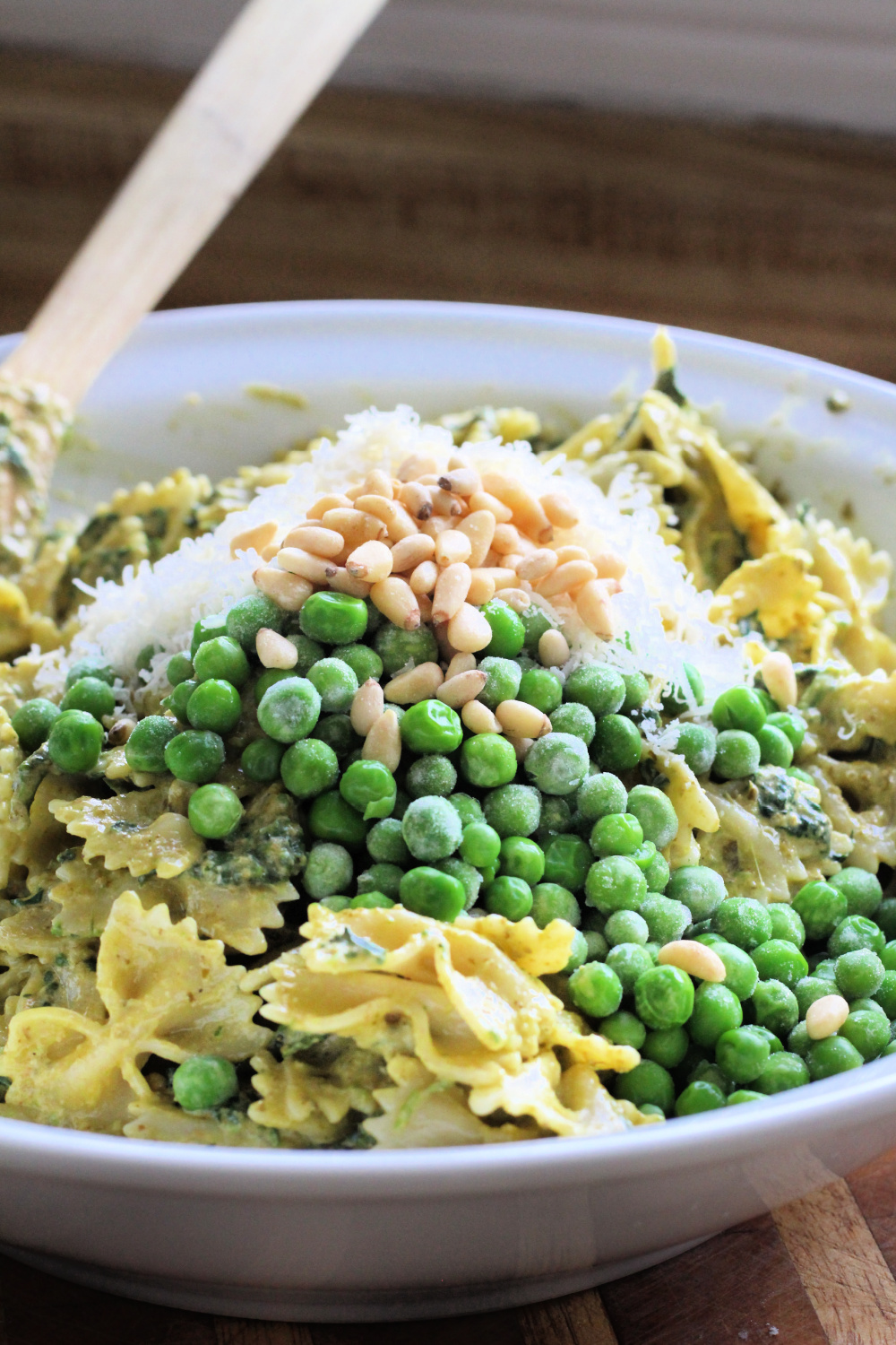 Easy recipe for making Pasta Pesto and Peas