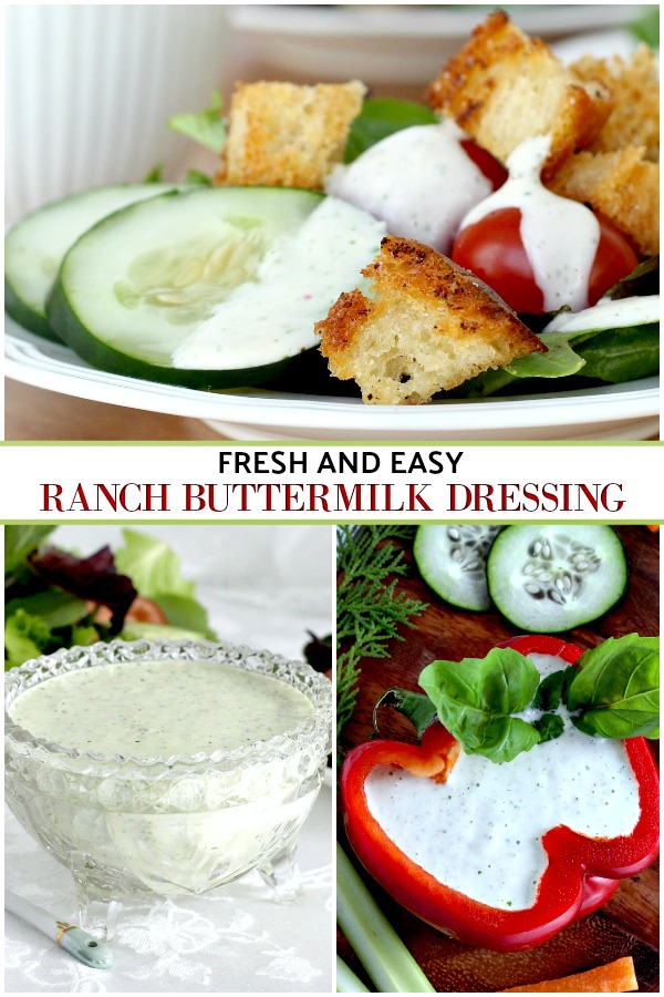 Buttermilk Ranch Dressing is a favorite with kids and adults. Full of amazing flavors bringing boring salads to life. Easy recipe for a fresh, bright taste.