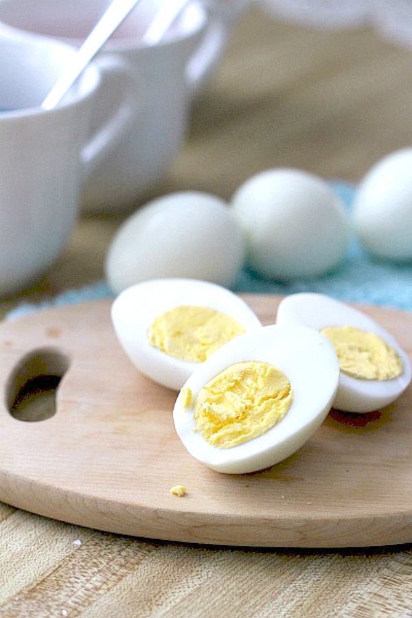 Add these lovely pastel colored eggs to your Easter brunch. Colored whites are filled with a classic deviled egg mixture for a favorite appetizer or breakfast dish. 