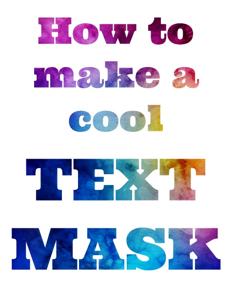 Creating a cool Text Mask is so easy! Follow these clear instructions and you will be making text mask for many of your craft and photo projects.