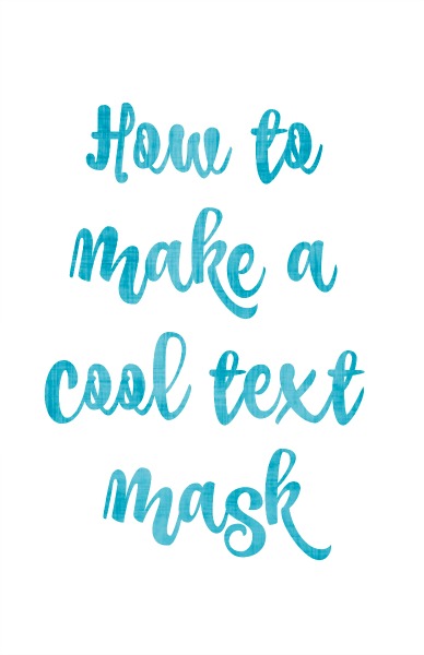 Creating a cool Text Mask is so easy! Follow these clear instructions and you will be making text mask for many of your craft and photo projects.