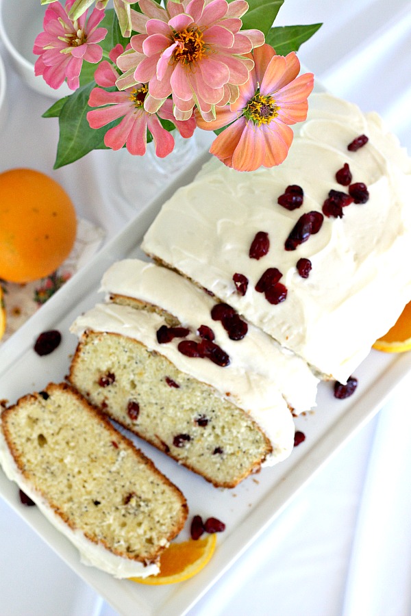 Orange poppy seed tea bread with dried cranberries is lovely for breakfast, snack or to share with friends. Serve frosted or plain. Sweet friendship poem.