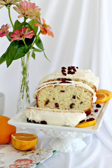 Orange poppy seed tea bread with dried cranberries is lovely for breakfast, snack or to share with friends. Serve frosted or plain. Sweet friendship poem.