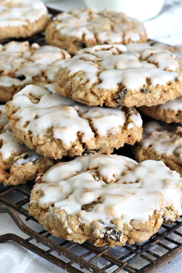 Grandma's Iced oatmeal raisin cookie recipe.