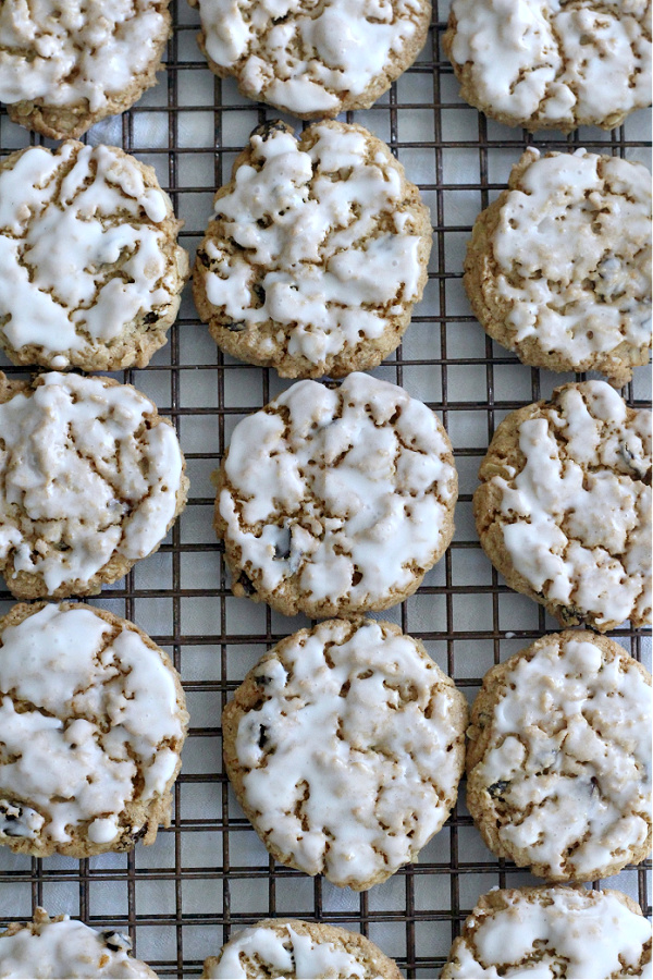 Grandma's Iced oatmeal raisin cookie recipe.