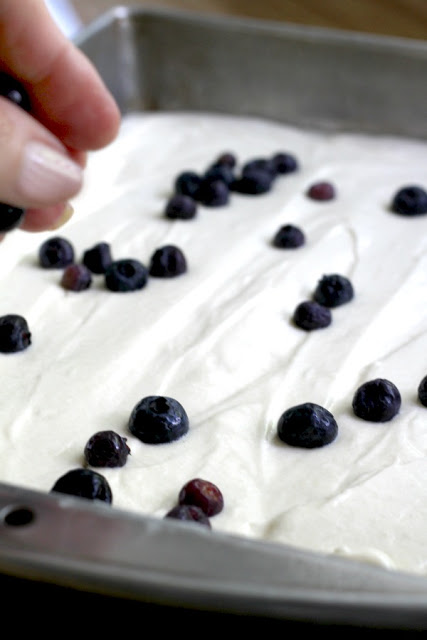 Easy recipe for Blueberry Boy Bait. Tender crumb texture cake loaded with berries and a lightly crunchy cinnamon sugar topping. Classic, vintage recipe.