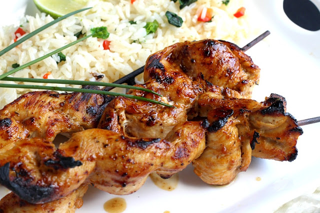 You won't believe how easy it is to make grilled chicken kabobs and how moist and tender they are! Just two ingredients ~ that's it!