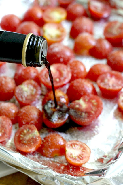 Visit to London Covent Garden and Jamie Oliver restaurant inspired this easy recipe for roasted cherry tomato and basil bruschetta with creamy ricotta. A fresh and delicious summertime appetizer or entree.