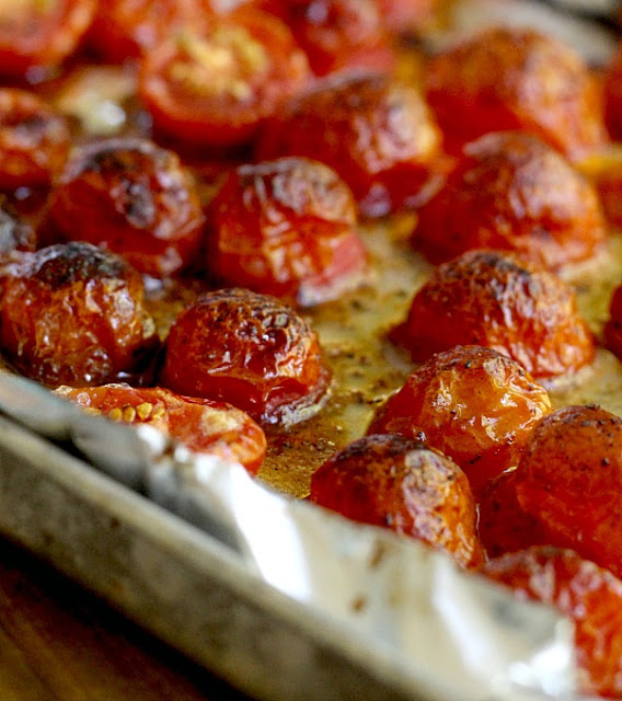 Visit to London Covent Garden and Jamie Oliver restaurant inspired this easy recipe for roasted cherry tomato and basil bruschetta with creamy ricotta. A fresh and delicious summertime appetizer or entree.