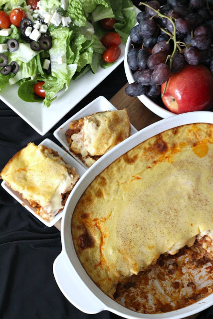 Easy recipe for classic Pastitsio Greek Casserole, a pasta dish that contains ground beef and béchamel sauce. 