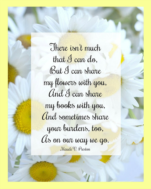 I can share my daisies with you. Shasta Daisies Gift Tags Free printable gift tags with poem for gift-giving.