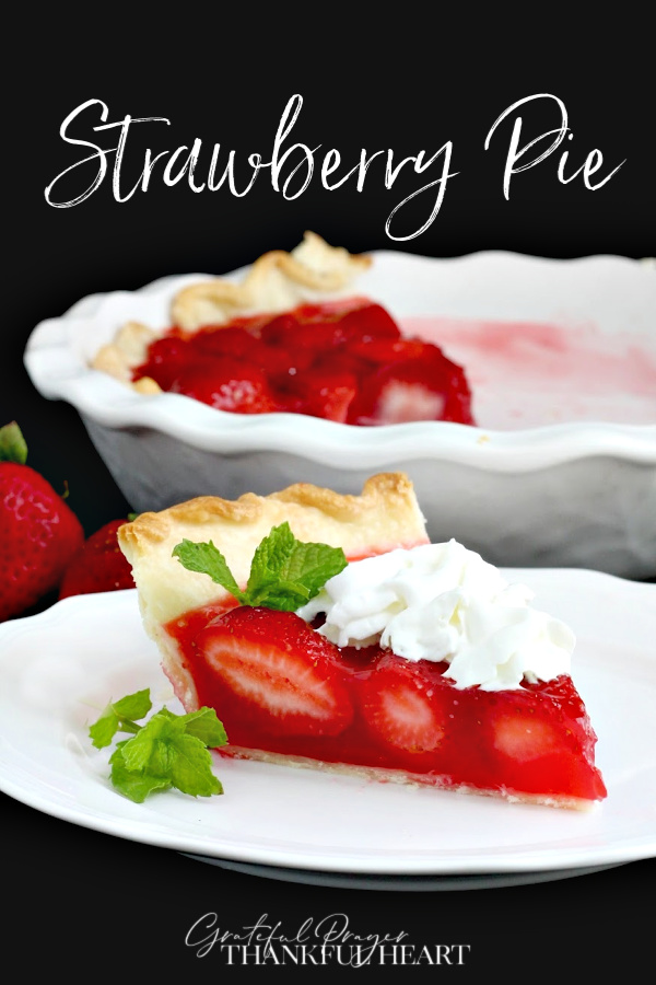 Easy recipe for Fresh Strawberry Pie. Bursting  with berries in a sweet Jello filling and served with whipped cream.