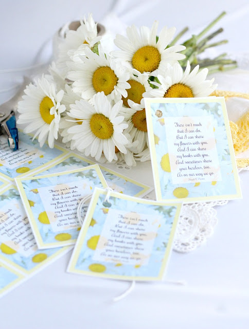 I can share my daisies with you. Shasta Daisies Gift Tags Free printable gift tags with poem for gift-giving.