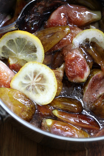 Fig preserves made from figs harvested from backyard fig tree is easy to make and delicious on muffins, toast and even with crackers and cheese.