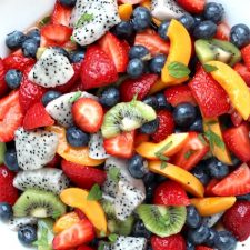 Dragon Fruit Salad with Honey Lime Dressing