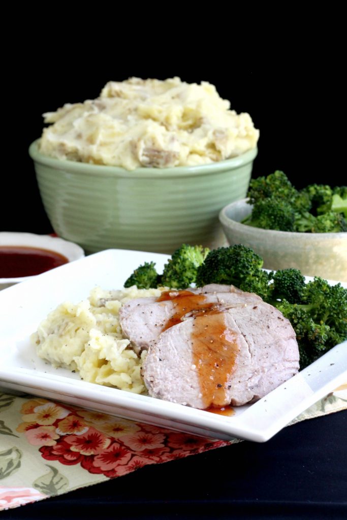 Making an old-fashioned Sunday dinner meal isn't as hard as you think. Serve easy pork roast with sweet & sour sauce, mashed potatoes and steamed broccoli and wait for the smiles. 