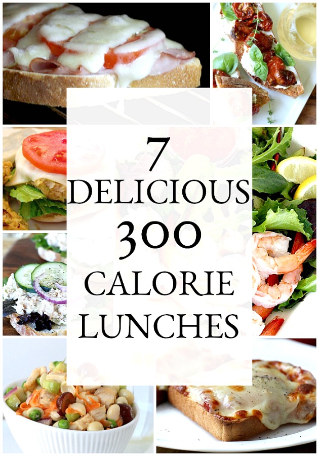 Don't skip lunch or nutrition. Enjoy these tasty, healthy and easy, 7 Satisfying, 300 Calorie Lunches to keep you full and happy throughout your busy day.