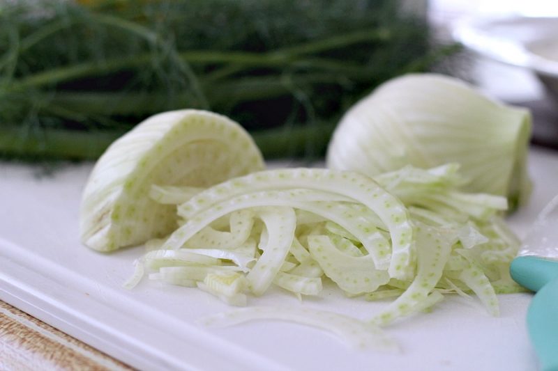 Easy recipe for Arugula, Apple and Fennel Salad with Citrus Vinaigrette and Three-Cheese Crostini from Valerie Bertinelli's cook book. One of many great recipes from this adorable actress and cook.