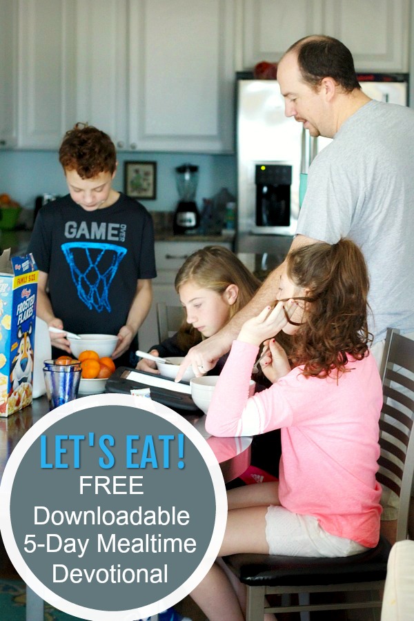 "Let's Eat!", is the exclamation we often hear from hungry kids and adults just after food has been placed on the table. A 5 day devotional, Let's Eat! Giving Thanks with Jesus at Mealtimes by. Rachel Schmoyer reflects on mealtime occasions where Jesus gave thanks just before eating a meal.