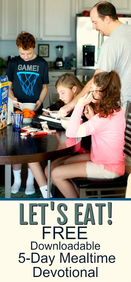 "Let's Eat!", is the exclamation we often hear from hungry kids and adults just after food has been placed on the table. A 5 day devotional, Let's Eat! Giving Thanks with Jesus at Mealtimes by. Rachel Schmoyer reflects on mealtime occasions where Jesus gave thanks just before eating a meal.