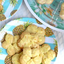 Frosted Orange Crisps Pressed Cookies