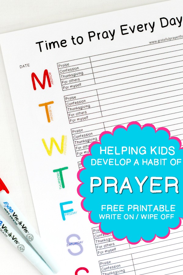 Most moms agree that teaching kids to pray is an important responsibility. One that will lead them through life as they learn to seek, depend and lean on God in the good and the hard times. Developing a pattern of daily prayer and knowing how and what to pray about can be a challenge for grownups and kids alike. Use this colorful, Time to Pray Every Day printable to encourage kids in developing a lifelong joy spending time daily with the Lord.