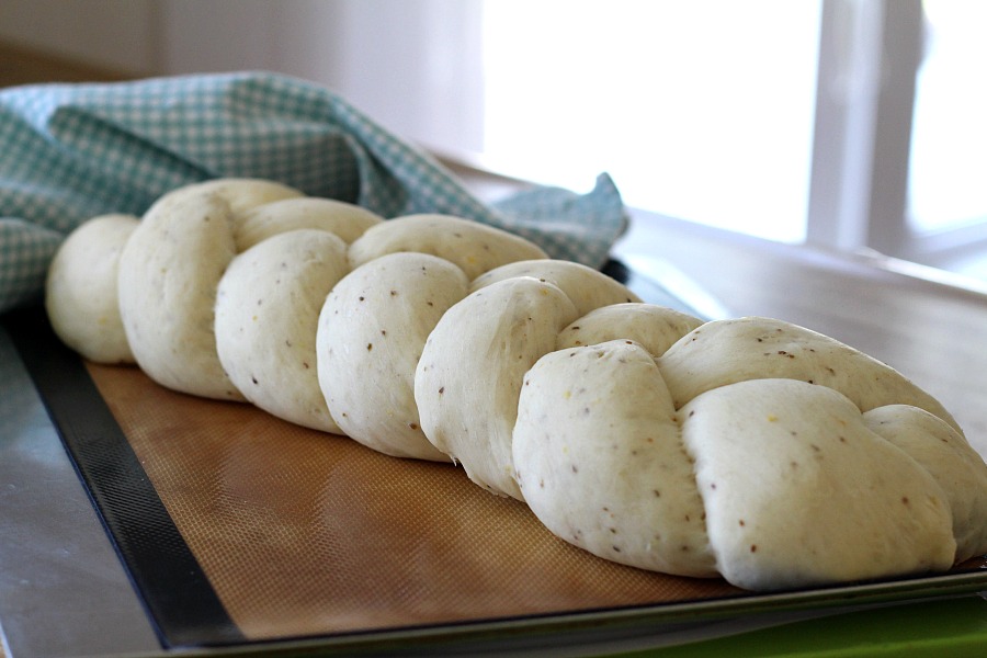 This easy recipe for a pretty loaf of braided and glazed Lemon Anise Bread is soft and full of flavor. Make the dough using a bread machine or traditionally. After rising, shape, rise again and bake. Cool, then drizzle on a light lemony glaze. Lovely with tea, Mother's Day or for any special occasion.