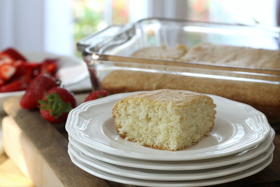 Easy recipe for summertime favorite strawberry shortcake. Served with fresh strawberries and whipped cream for a delicious dessert.