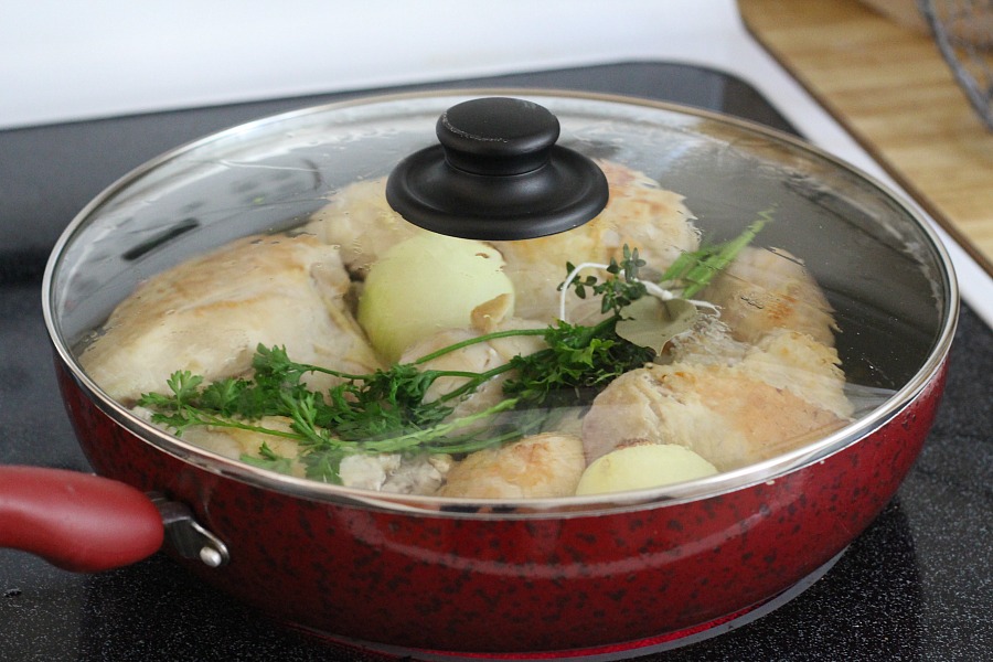 Poulet a la Creme or chicken in cream sauce looks & sounds complicated. It's really an easy and delicious French dish special enough for entertaining yet simple for weeknight dinner.