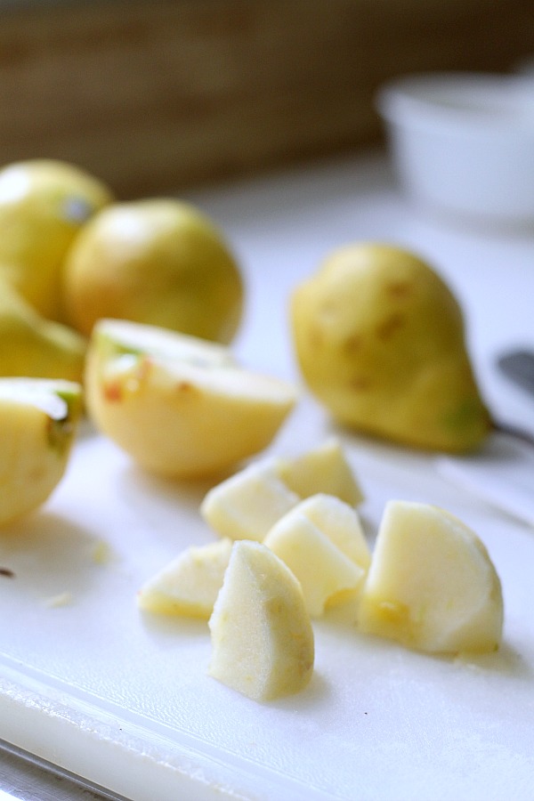 Old-fashioned Apple Pear Crisp with a crumbly oatmeal topping is going to be your favorite autumn dessert. Perfect blend of apple, pear, citrus, cinnamon & nutmeg. It is an easy, uncomplicated recipe and great when you need a treat to share.