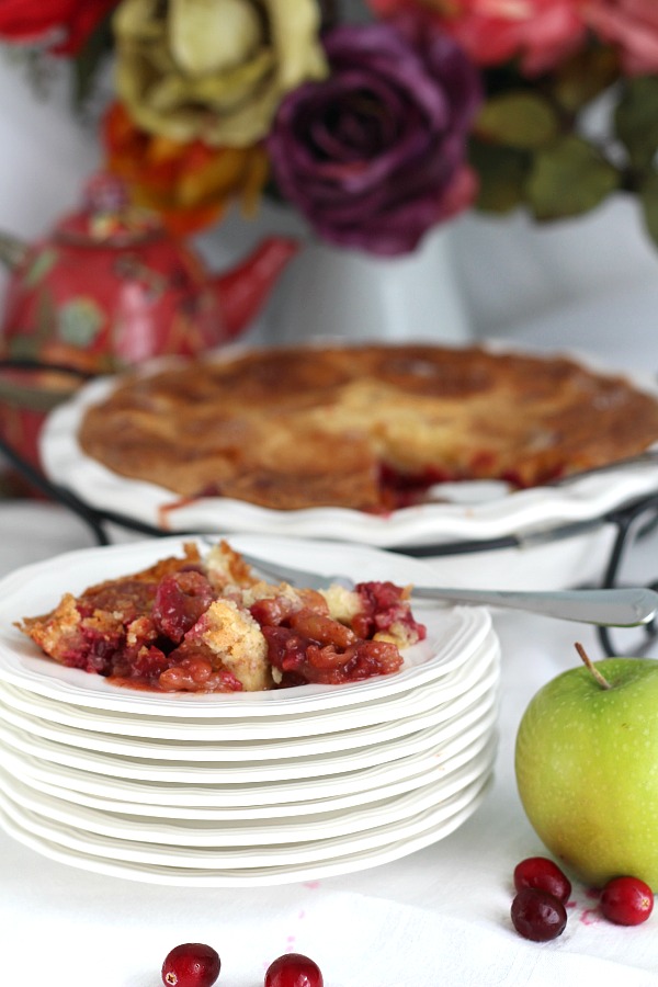 Easy to prepare, Cranberry Apple Cake is a little like cake and a little like pie. Full of autumn fruit, brown sugar and cinnamon, it is a perfect dessert.