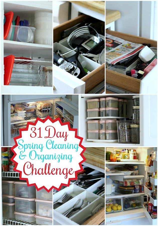 Spring has sprung and as we embrace its freshness we might find that our home needs a little refreshing as well. Work through those messy & disorganized areas a little each day with a 31 Day Spring Cleaning and Organization Challenge. Feel great and accomplished with this doable plan.