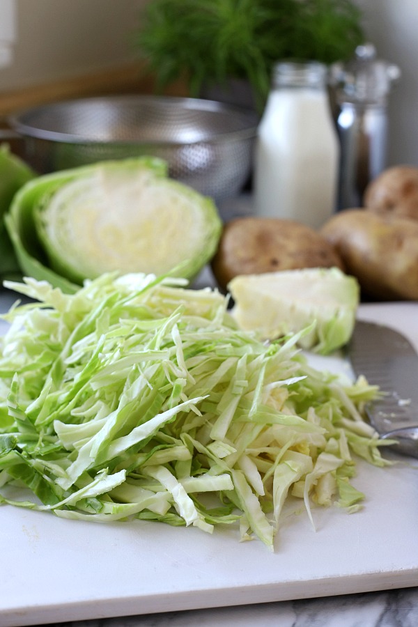 A traditional Irish side dish, colcannon is a filling and delicious combination of potatoes, cabbage and bacon. A must for dinner each St Patrick's Day.