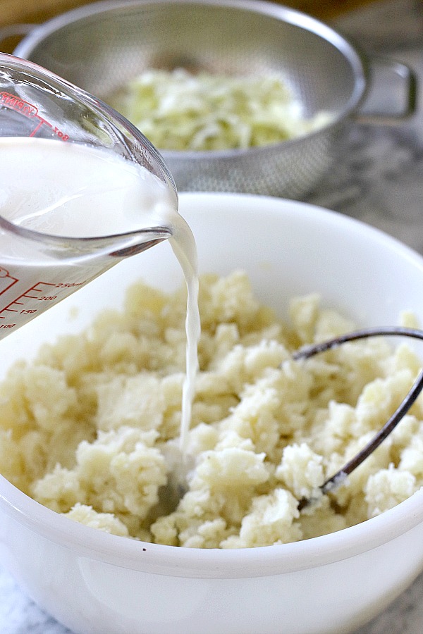 A traditional Irish side dish, colcannon is a filling and delicious combination of potatoes, cabbage and bacon. A must for dinner each St Patrick's Day.