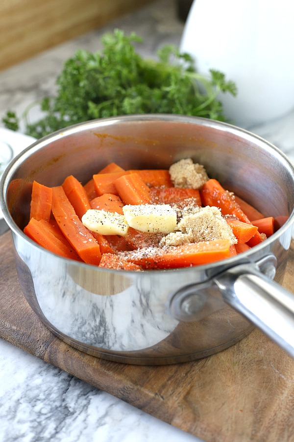 Colorful, elegant and delicious glazed carrots are quick and easy to make on the stove with just a few ingredients. A perfect & nutritious dinner side dish.