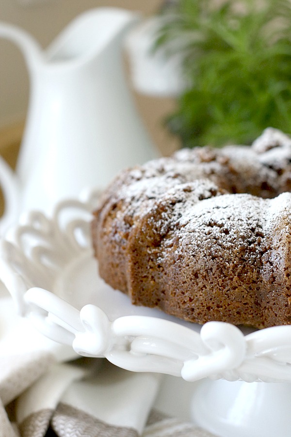 The surprise in Surprise Carrot Cake is a yummy tunnel of sweetened cream cheese. A dusting of confectioners' sugar is all that is needed to finish this moist and delicious cake perfect to end a meal, serve for brunch or on your holiday dessert table.