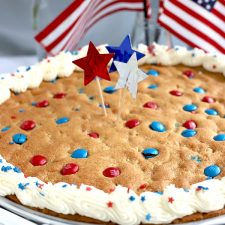 Patriotic Peanut Butter Cookie Pizza