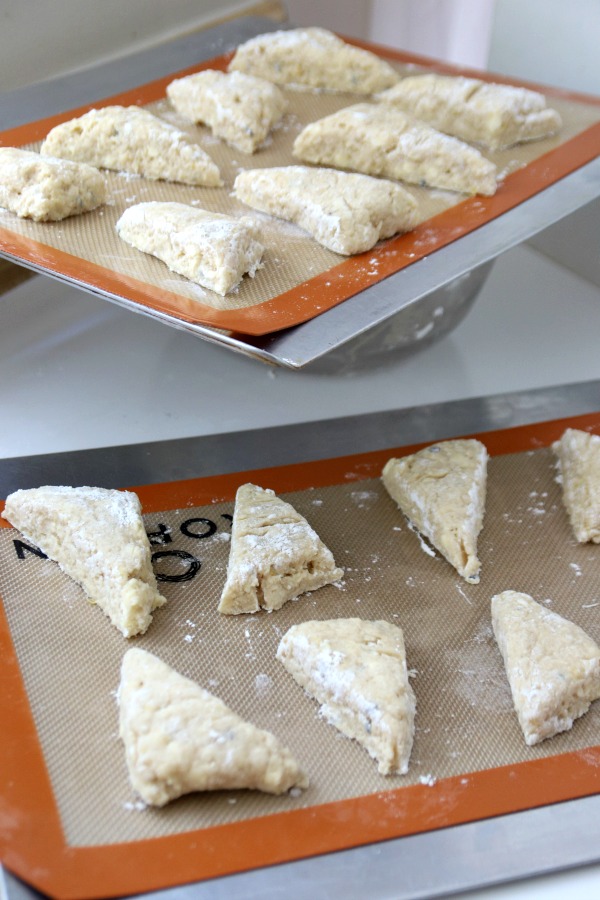 A hint of lavender gives sweet lavender scones a unique and lovely flavor using lavender buds from the herb garden. A light glaze makes them perfect. 