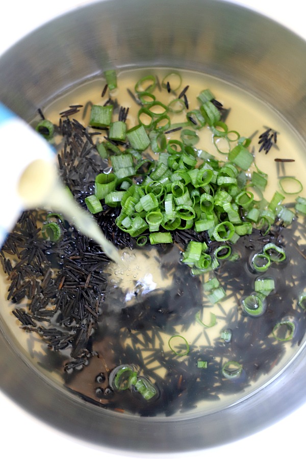 Easy to make, chicken wild rice soup combines chunks of chicken, wild rice, green onions and bacon in a creamy broth. Special enough for company and easy enough for a yummy weeknight meal.