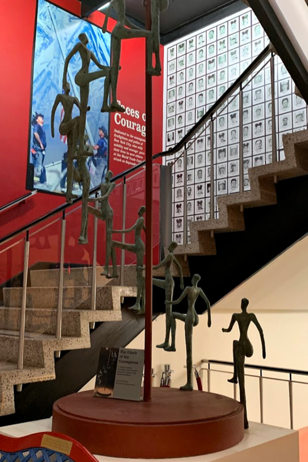 The Climb of Courage, a tribute to people who rise above adversity to achieve their highest ambitions at the National Liberty Museum, Philadelphia.