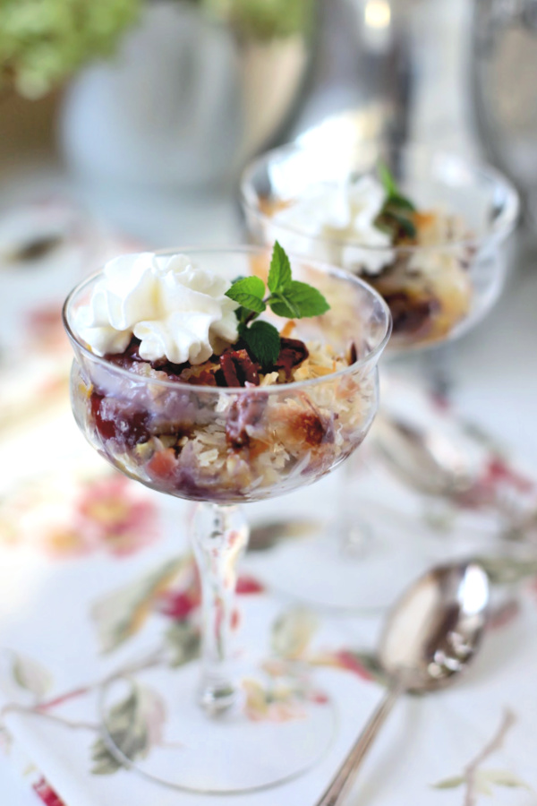 Quick, easy and delicious, cherry pineapple cabana cake doesn't even require a mixer. Just dump and sprinkle ingredients into a pan and bake into a lovely dessert topped with toasted coconut for a lovely tropical island flavor.