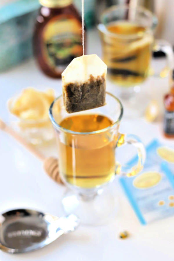 Make a very easy recipe for Hot Toddy when a cold or the flu has you down. It is warm and tasty with whiskey, tea, honey and lemon to help relieve symptoms so you can rest and feel better.