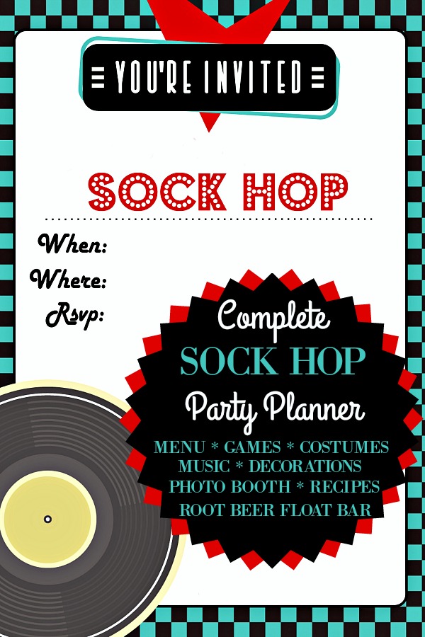 A complete planner for the best Sock Hop birthday party for adults! Have a blast with themed food menu, recipes, decorations, super fun games, cute outfits and costumes, music playlist, sensational photo props and a Fantastic Root beer float bar. Fully detailed and helpful scheduling guide, shopping lists, buffet table setup and more to keep you on track and able to enjoy the celebration.