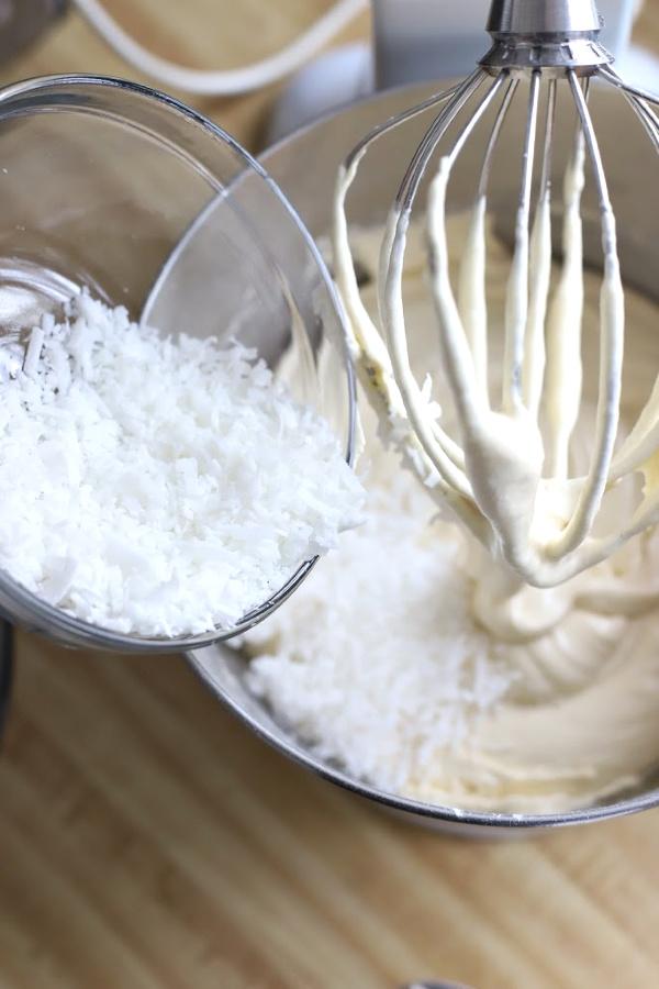 An easy recipe, coconut lemon cake is made with coconut milk, shredded coconut and a little rum, if desired. Baked in a Bundt pan it is similar to pound cake and so good with tea and coffee. Serve for dessert or slice and toast for a breakfast treat.